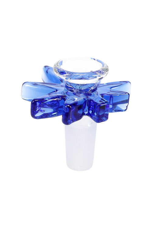 14 mm Male Leaf Bowl Slide – Blue or Black