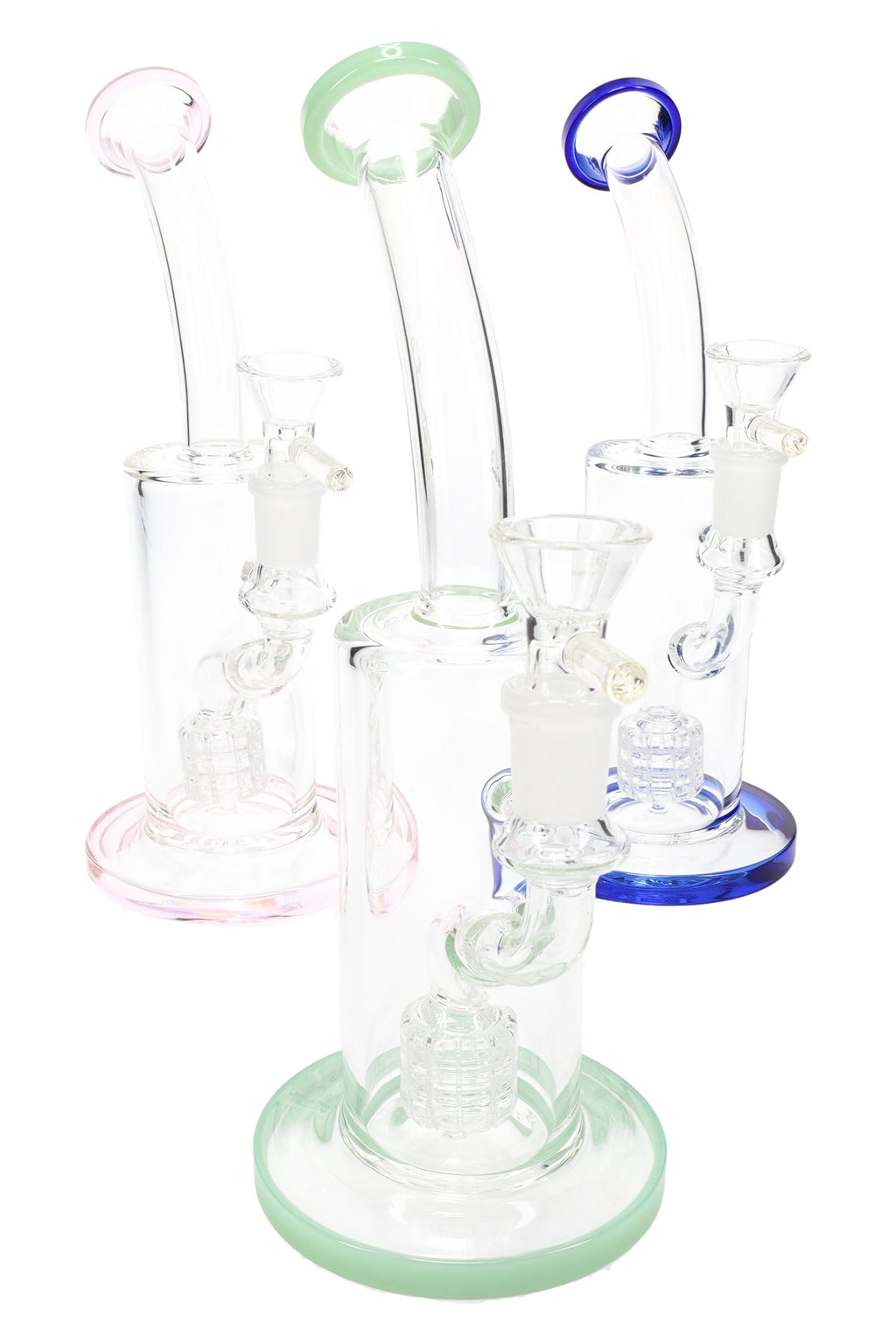 Stemless Matrix Perc Straight Shooter Bong “Bubble Vector” – 14.5 mm – 9″